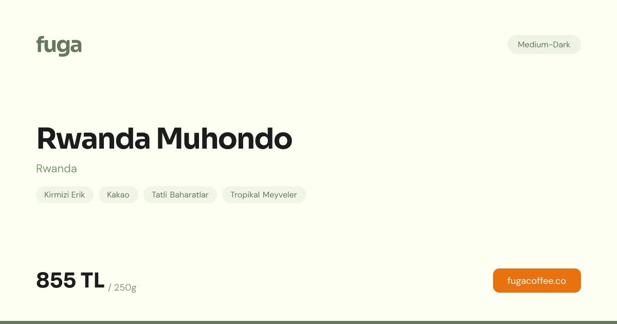 Rwanda Muhondo | Fuga Coffee